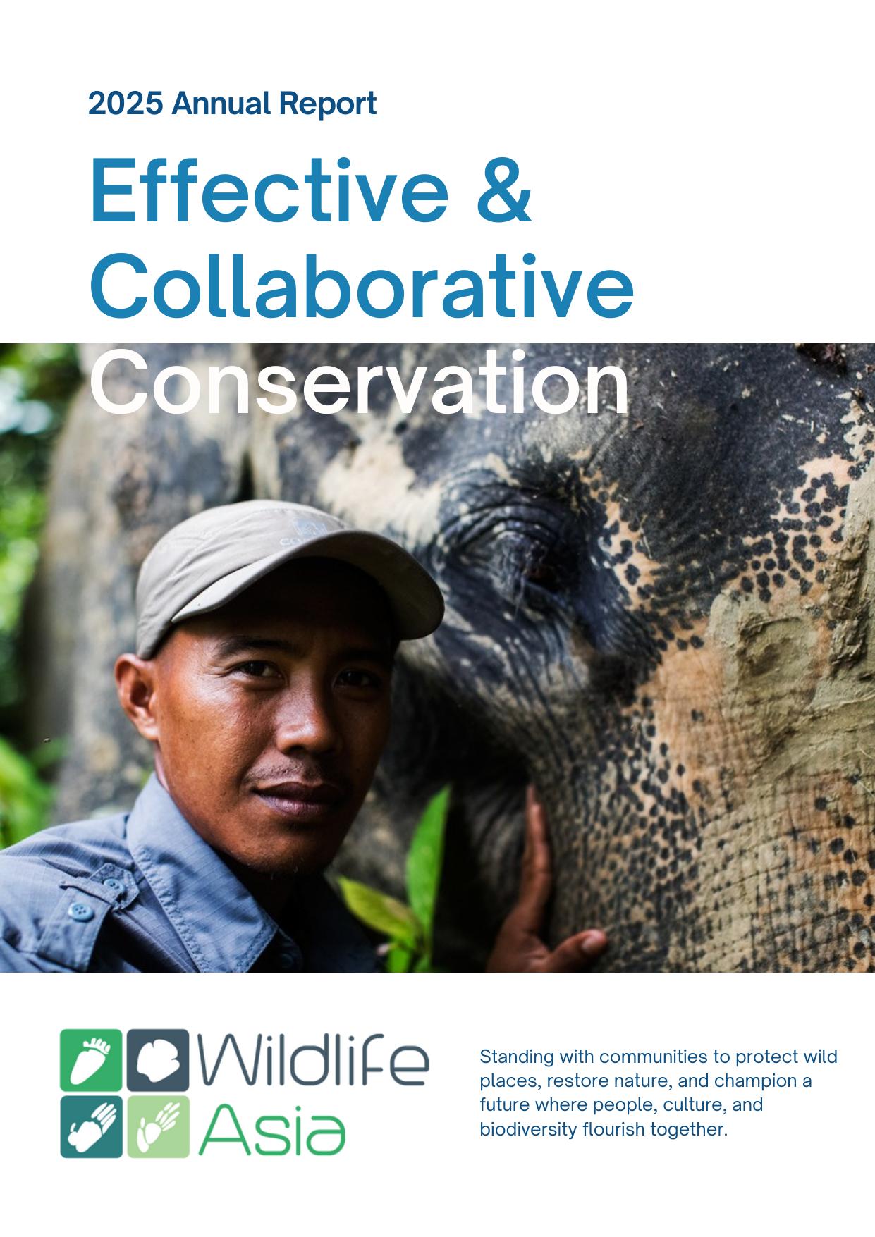 Front cover of the Wildlife Asia 2025 Annual Report